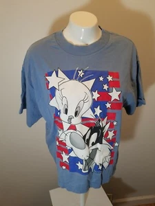 Vintage 90s Tweety Bird Sylvester T-Shirt M Looney Tunes Warner Bros 1996 Women's - Bild 1 von 6