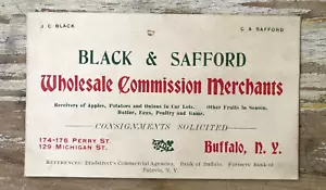 Antique ephemera paper business trade card Black & Safford wholesale apples 1910 - Picture 1 of 2