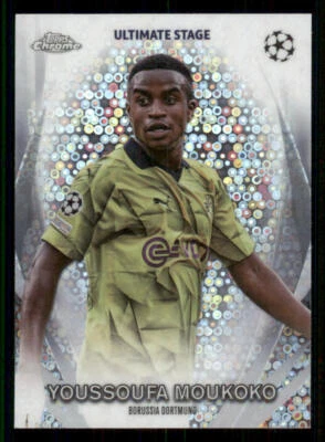 2023-24 Topps UEFA Club Stage Chrome #USC10 Youssoufa Moukoko - Image 1 of 2