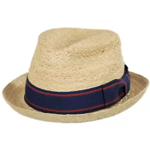 Sombrero Fedora de paja Jaxon Golden Hill Raffia - Imagen 1 de 5
