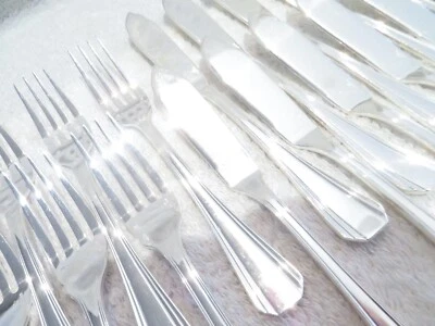 Juego de cubiertos de pescado francés plateado 22p art deco st Christofle patrón boreal Foto 1 de 4