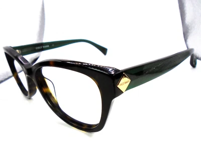 Monturas de gafas para mujer Cole Haan CH 5006 237 tortuga oscura/verde 51-16-135 Foto 1 de 4
