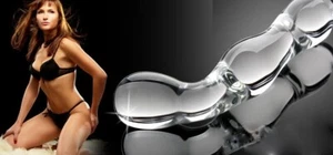 Juguete Sexual Lucy's, Gota de Agua de Vidrio Punto G Tacto Anal Plug y Consolador Vaginal Masajeador - Imagen 1 de 4