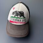 Billabong Pitstop Women&#39;s Trucker Hat, California Love Bear Logo Snap Back Mesh