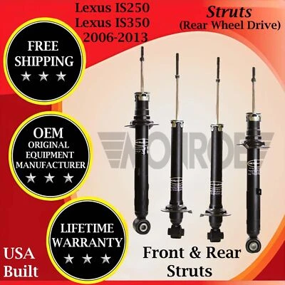 Puntales delanteros y traseros Monroe OEM para Lexus IS250/IS350 2006-2013 2x2 guerra de por vida. Foto 1 de 4