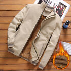 Men's Casual Jacket Solid Color Slim Stand Collar No Hood Jacket Fashionable