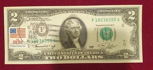 1976 Rare $2 Two Dollar Bill! Nice! Collectible Jimmy Carter Election Day - Picture 1 of 8