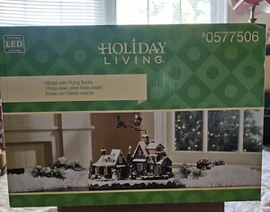 Holiday Living Christmas Animated Flying Santa And Reindeer LED lighted Village/ - Picture 1 of 5