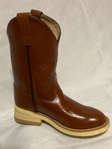 Old West Kids Western Boots Genuine Leather size 3 - Picture 1 of 8