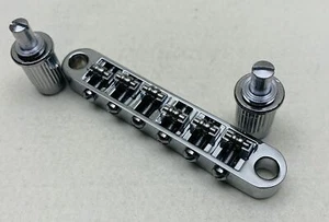 Roller Saddle ChromeTune-O-Matic Bridge w/ M8 Posts for Gibson Les Paul, SG, - Picture 1 of 3