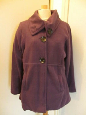 VESTE/MANTEAU EN POLAIRE COULEUR VIOLET TAILLE 38/40 NEUVE, DOUBLÉE SATIN - Photo 1/4