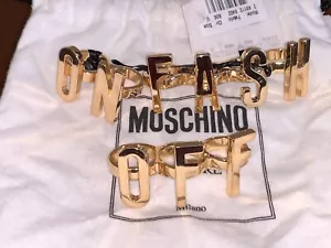 MOSCHINO COUTURE X JEREMY SCOTT RINGE VERGOLDET MESSING "FASH/ON/OFF" 3-TEILIGES SET - Bild 1 von 9