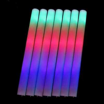 30-500Pcs Light Up Foam Sticks Wand Rally Batons DJ Flashing Glow Stick fr Party - Image 1 of 4