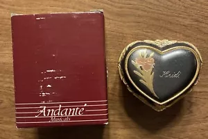 Caja de Música Chokin Corazón Negro De Colección Grabada “Heidi” con Caja Ayer Oncemore En muy buena condición+ - Imagen 1 de 12