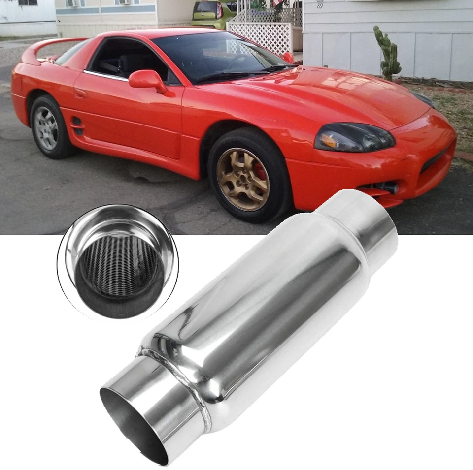3" Inlet/Outlet 12" Long Exhaust Muffler Resonator Weld-On For Mitsubishi 3000GT Foto 1 de 4
