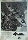 1941 Martin B26 Maryland & Baltimore Bomber Airplanes Advert #2 - Ww2 Print Ad