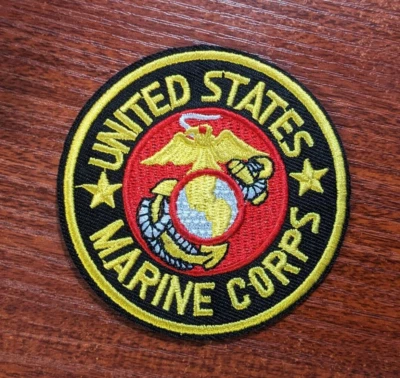 USMC Patch 3" United States Marine Corps Military Embroidered Iron On Patch - Image 1 of 3