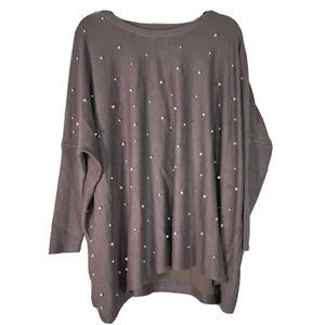 Women's Rain & Rose Pearl Knit Sweater Small/Medium Brown - Picture 1 of 4