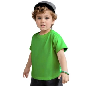 COUVER Toddler Cotton Jersey Short Sleeve T-Shirts, Solid Crewneck Tees, 1 Piece - Picture 1 of 163