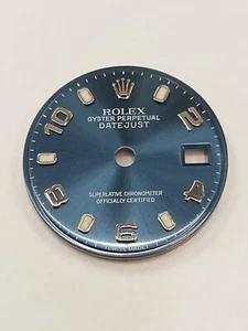 Original Dial Rolex Size 20mm Blue, Silver Index - Quadrante Datejust cal 2130 - Picture 1 of 3