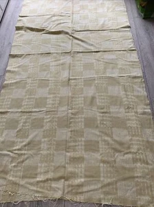Unused Batik Type Cotton Mustard And Off White 4.60 Metres X 45 Inches Wide - Picture 1 of 4