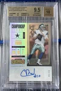 Boleto de Campeonato Contenders 2017 Cooper Rush 48/49 RC Automático 10 BGS 9,5 POP 3 - Imagen 1 de 5