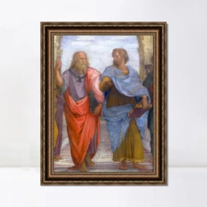 Stampa giclée su tela con cornice Aristotele e Platone di Raffaello Wall Art 20"x24" - Foto 1 di 5