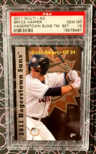 2011 Multi-Ad Hagerstown Suns Bryce Harper PSA 10 GEM MT - Picture 1 of 2
