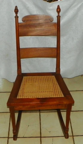 Mahogany Caned Seat Sewing Rocker / Rocking Chair  (CS-R196) Cover