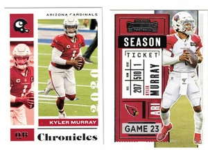 KYLER MURRAY 2-Card Lot CONTENDERS + CHRONICLES Arizona Cardinals - Picture 1 of 2
