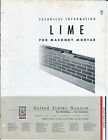 Brochure - United States Gypsum USG - Lime for Masonry Mortar - c1949 (AF863)