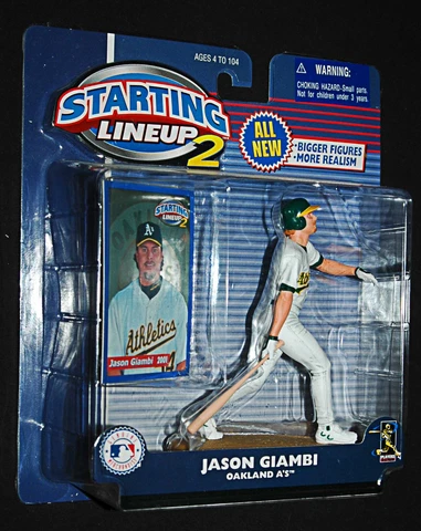 Jason Giambi MLB Action Figures Oakland Athletics STARTING LINEUP 2 New Sealed Cover