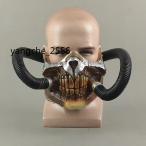 Mad Max Mask Halloween Performance Cosplay Props Helmet Funny Half Face Mask NEW - Picture 1 of 9