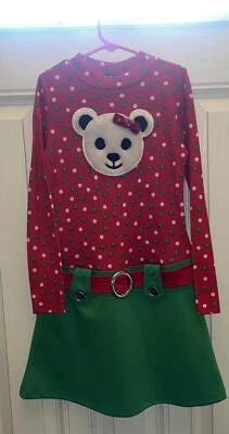 Vestido de Navidad Rosa y Violeta Niñas Manga Larga Grande 10/12 Foto 1 de 4