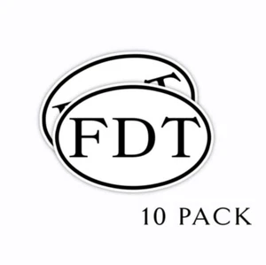 Paquete de 10 calcomanías ovaladas FDT F*** DONALD TRUMP 3" de ancho pegatinas demócratas 2025 - Imagen 1 de 4