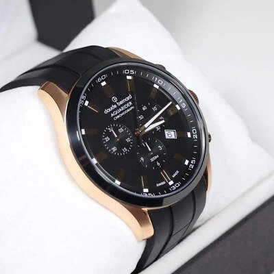 Reloj cronógrafo para hombre Claude Bernard esfera negra tono oro rosa 10222-37RNCA-NI Foto 1 de 4