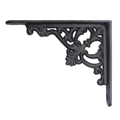 Pair of Victorian style cast iron shelf brackets  - Image 1 of 2