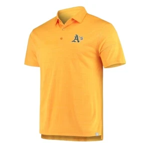 Oakland Athletics Levelwear Gold Polo Shirt MLB Baseball Men's Size Medium NWT  - Picture 1 of 9