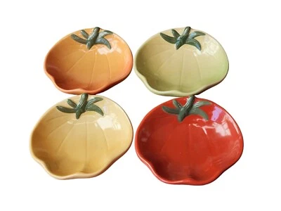 Juego de 4 tazones de salsa Williams Sonoma HEIRLOOM TOMATES vajilla vintage Foto 1 de 4