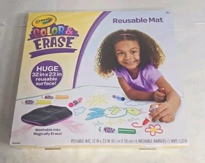 Crayola Color and Erase Reusable Mat With Markers- New but box is dented - Picture 1 of 7