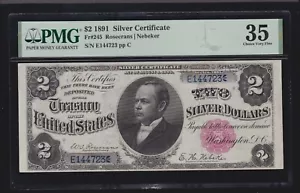 US 1891 $2 "Windom" Silver Certificate FR 245 PMG 35 VF (723) - Picture 1 of 2
