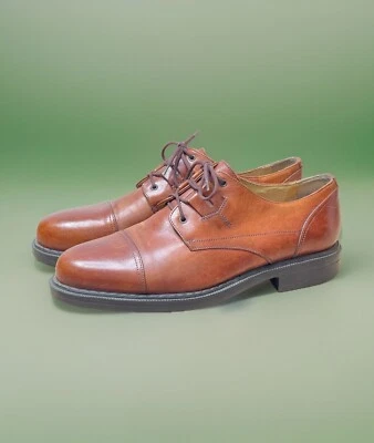 Zapatos Oxford de cuero marrón Bacco Bucci para hombre hechos en Italia talla 12 D alta calidad Foto 1 de 4