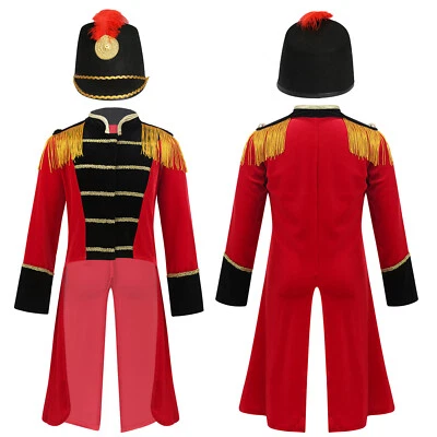 Niños Niños Chaleco Chaqueta de anillas con sombrero Abrigo de marcha Temático Esmoquin Fiesta Foto 1 de 4