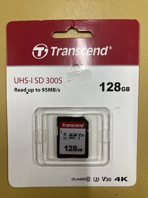 Transcend 128 GB High Speed 10 UHS-3 Flash Memory Card 95/60 MB/s (TS128GSDU3) - Image 1 of 2