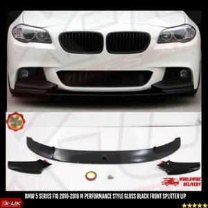 BMW 5er F10 2010-2016 M Performance Glanz Schwarz Front Splitter Lippe - Bild 1 von 9