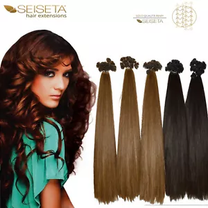 Hair Extensions SEISETA 25 ciocche con cheratina capelli veri umani Remy 2002vn - Zdjęcie 1 z 34
