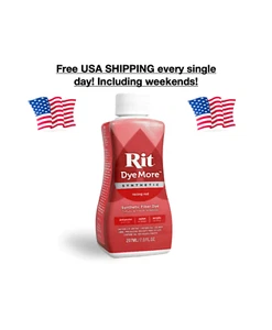 Neu Rit DyeMore Kunstfaserfarbe Racing Red Polyester Nylon Acryl 7 Oz. - Bild 1 von 3