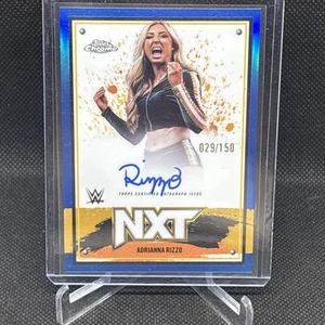 2025 Topps Chrome WWE Adrianna Rizzo NXT Auto Blue Refractor #/150 🔥🔥 - Imagen 1 de 2