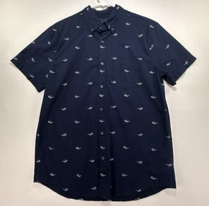 American Eagle Seriously Soft Shades Button Down Men's Medium Short Sleeve Shirt - Picture 1 of 14