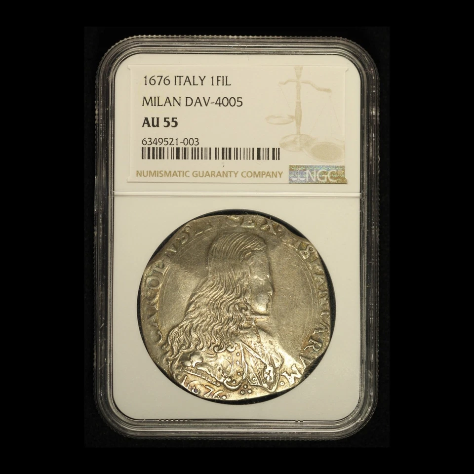 1676 Italy 1 Filippo Milan DAV-4005 NGC AU55- Free Shipping USA - Image 1 of 3